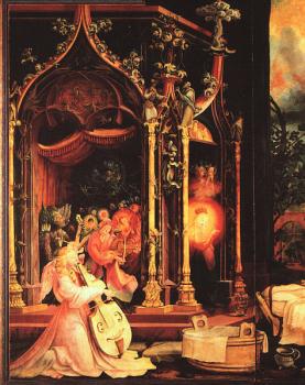 馬蒂亞斯 格呂奈瓦爾德 Detail of Celebrating Angels The Isenheimer Altarpiece